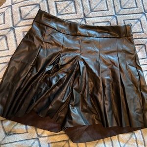 BNWT NEVER WORN BLACK LEATHER SHORTS